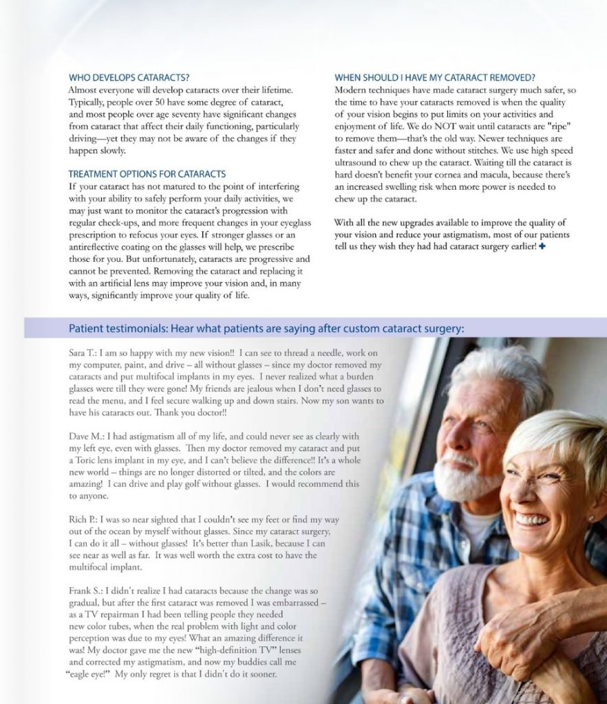 Custom Cataract Surgery Custom Cataract Surgery